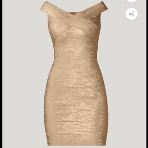 Gold Bandage Dress.